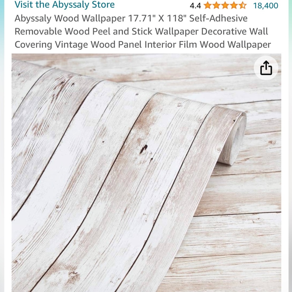 Peel and Stick Removable Wallpaper - 6 rolls